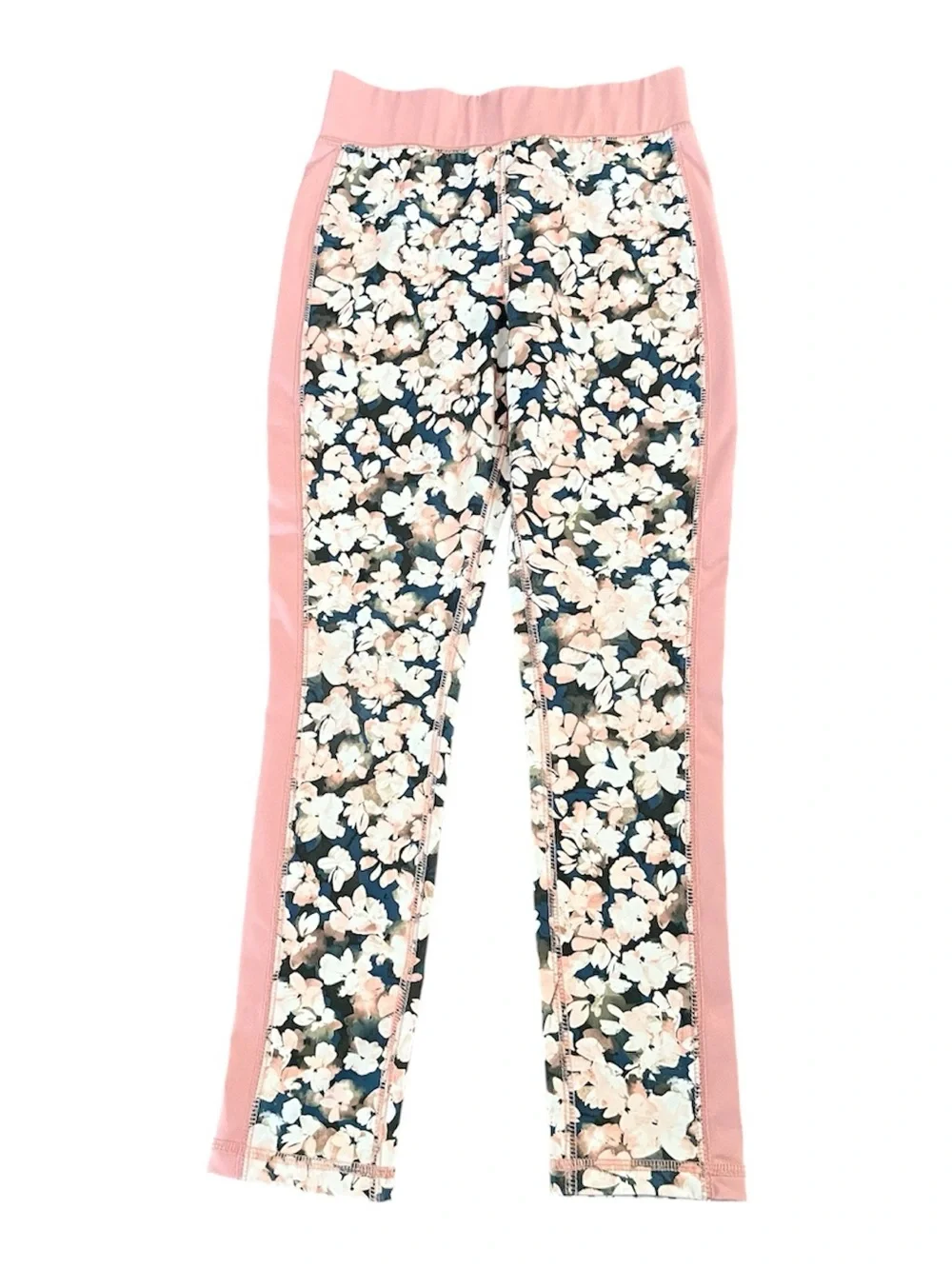 OshKosh B'gosh Girls Active Pull-On Pants Floral Pink Accent Size 10
